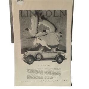 Vintage 1928 Ford Lincoln Sport Phaeton Ad Advertisement
